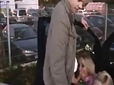 2 Horny Blondes Fucking A Guy On Store Parking