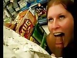 Amateur Blowjob in the Soft Drink Aisle