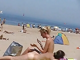 2 Girls Naked at the Beach Blond & Brown by snahbrandy