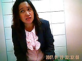 Hidden cam in thai office toilet