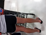 tall blonde MILF in checkout