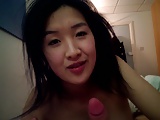 Asian amateur bj and cum swallow