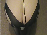 ME IN MY NYLON BODYSUIT AND MR LUSH CUMMING OVER MY ARSE
