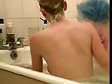 Cute teen caught in bath 