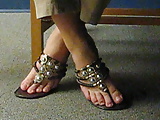 Candid Flip Flops in the Library Shoeplay