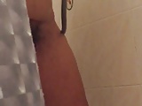 Hairy Pussy Wife Fingering in Shower Hidden Cam