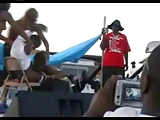 Cocksucking live on stage at rap concert