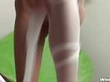 Seductive GF In White Pantyhose