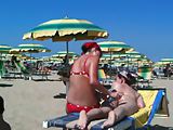 Ass massage on the beach