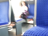 Train Flashing Teen Girl And Cum