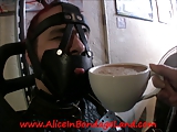 PUBLIC Bondage Coffee Humiliation FemDom Mistress StraitJack