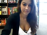 Hot collage girl at library webcam flash...