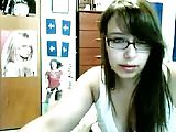 Nerd Girl on Webcam