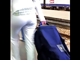 Ass voyeur 08 - White pants VPL