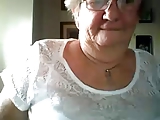 Grandma showing big tits on webcam