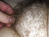 my wifes pairy pussy is so soft, love playing with it.