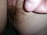 wifes dark hairy ass hole, hairy pussy on all4s