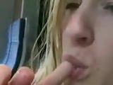 german blonde big tits masturbating in the train