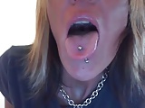 MOUTH SHOW WITH TONGUE-PIERCING