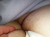 wifes hairy ass in cotton pantys before she wakes up