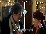 Old man and young student - split movie scene 