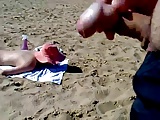 cumshot milf on beach