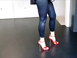 my new red high heels 