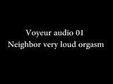 Voyeur audio 01 - Neighbor very loud orgasm