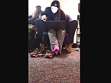 Candid College Socked Feet at Library Faceshots