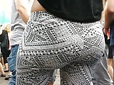 wow white bubble butt!! in designer leggings jiggling!!