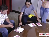 Two Couples play highest card wins, loser strips