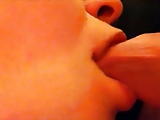 Jerking off in her mouth