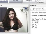 Chatroulette Girl takes her whole top off