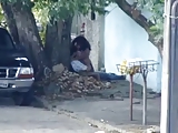 Amateur sex on street