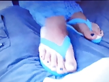 Amputee getting sexy nurse footjob 