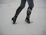 Sexy boots in snow!