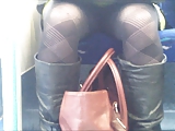 Upskirk patterned tights