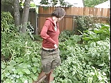 gardening ends in a nice fuck for this hairy girl