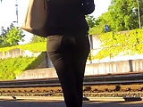 Candid - Blonde Babe With A Nice Ass In Black Jeans