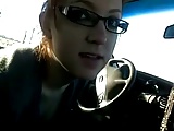 Awesome Chick Sucks Dick In A Car