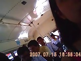 Hidden Downblouse In Bus