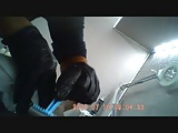 Cumshot while shaving