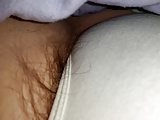 a sneaky feel of her dreaming hairy pussy in white pantys