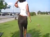 Thick Ebony MILF Having Fun