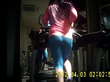 Gym Girl in shiny tight spandex