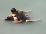 Busty bbw caught fucking in the sea