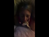 Huge cock choking girlfriend then unwanted facial