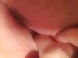 My BBW wife fingering and sucking herself