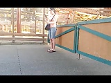 Voyeur Smoking at theme park