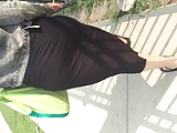 Big ghetto booty redbone in black sundress 